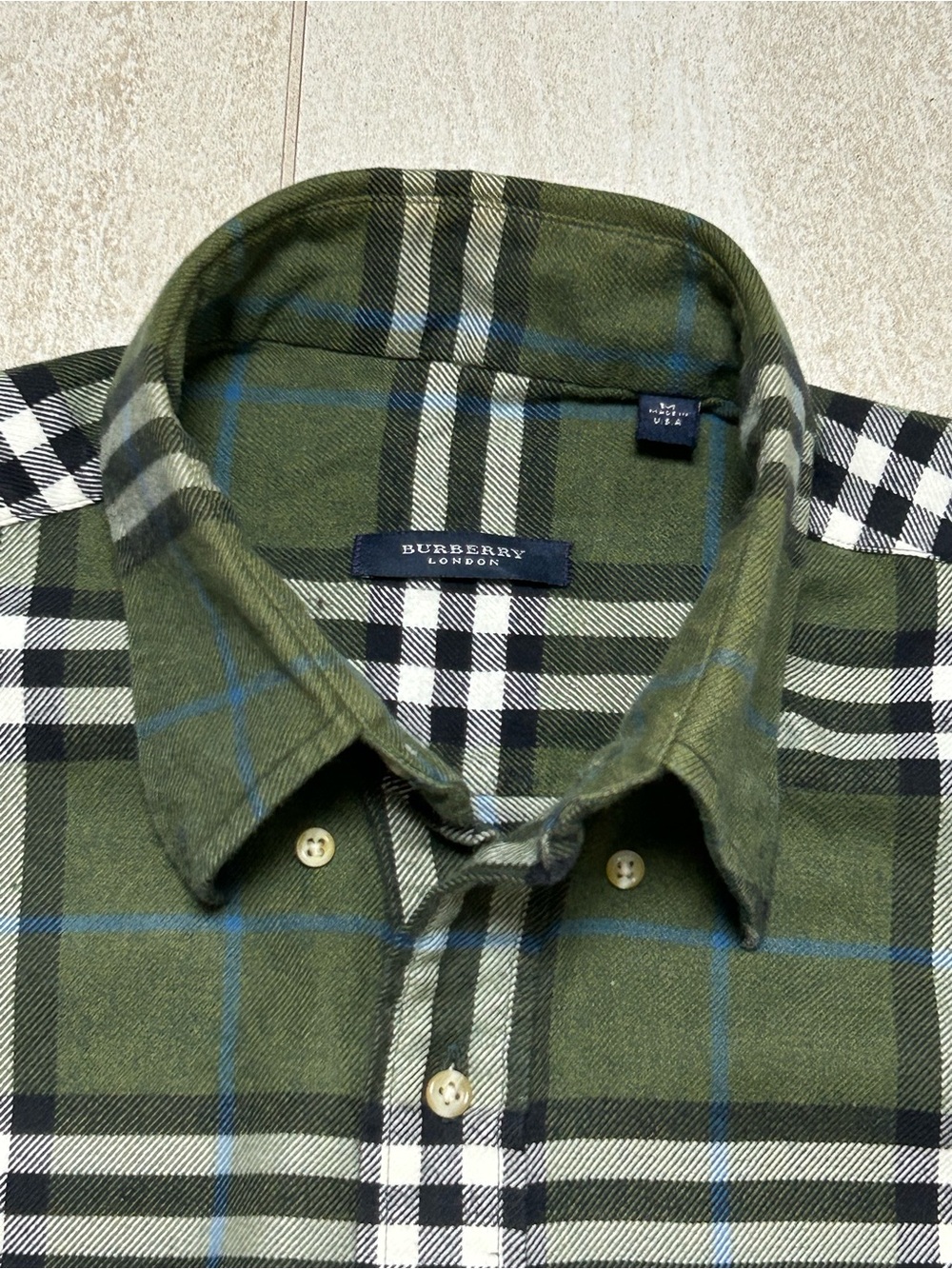 BURBERRY NOVA CHECK FLANNEL PLAID BUTTON DOWN SIZE MEDIUM - Picture 3 of 14